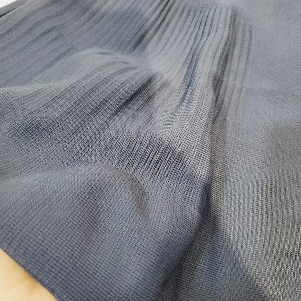 Intermix designer High Waist casual solid blue knit skirt size small - Picture 6 of 10